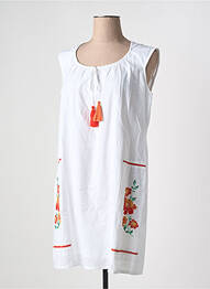 Robe courte sans manche sans manche blanc SENORETTA femme