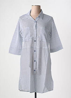 Chemise de nuit imprimé rayures bleu PILUS femme