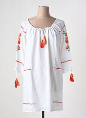 Robe courte blanc SENORETTA pour femme seconde vue