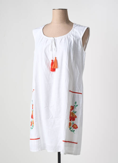 Robe courte sans manche sans manche blanc SENORETTA femme