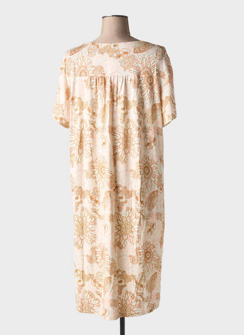 Chemise de nuit imprimé fleurs beige ANTIGEL femme