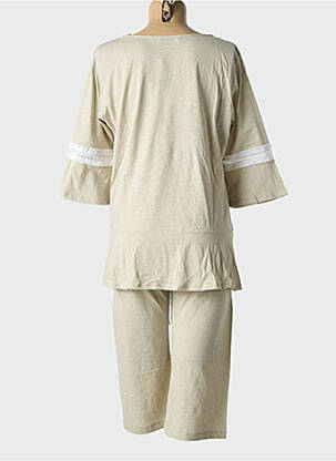 Pyjama coupe droite beige PILUS femme