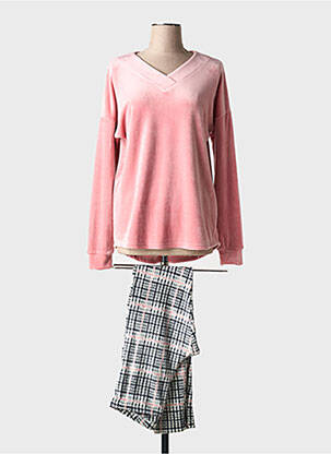 Pyjama coupe droite rose SENORETTA femme