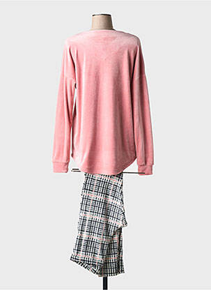 Pyjama coupe droite rose SENORETTA femme