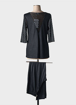 Pyjama coupe droite noir REGENCE femme