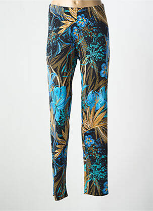 Pantalon droit stretch taille normale bleu BARANDI femme