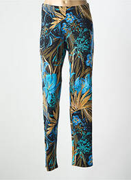 Pantalon droit stretch taille normale bleu BARANDI femme