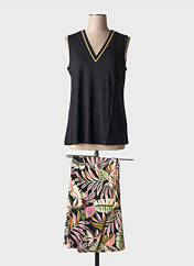 Pyjama noir CHERIE LINE pour femme seconde vue