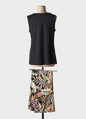 Pyjama noir CHERIE LINE pour femme seconde vue