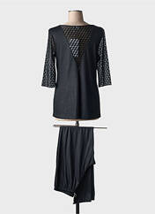 Pyjama noir REGENCE pour femme seconde vue