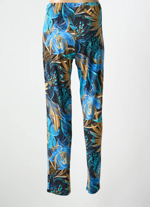 Pantalon droit stretch taille normale bleu BARANDI femme