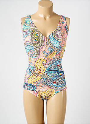 Maillot de bain 1 pièce imprimé fantaisie bleu EMPREINTE femme