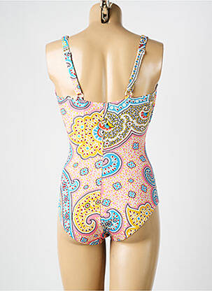 Maillot de bain 1 pièce imprimé fantaisie bleu EMPREINTE femme