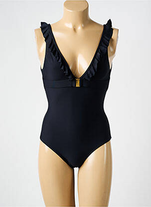 Maillot de bain 1 pièce effet matière satinée noir MARIE JO femme