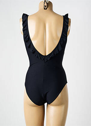 Maillot de bain 1 pièce effet matière satinée noir MARIE JO femme