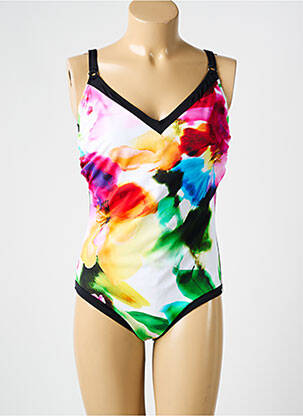 Maillot de bain 1 pièce imprimé fantaisie noir CHARMLINE femme