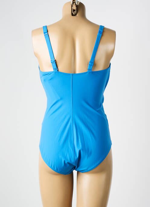 Maillot de bain 1 pièce stretch bleu EMPREINTE femme