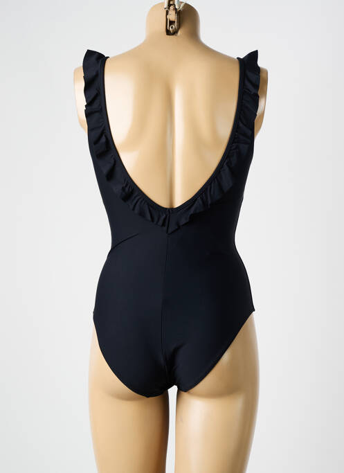 Maillot de bain 1 pièce effet matière satinée noir MARIE JO femme