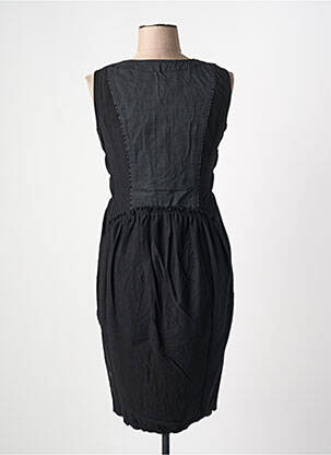 Robe mi-longue sans manche sans manche noir ARELINE femme