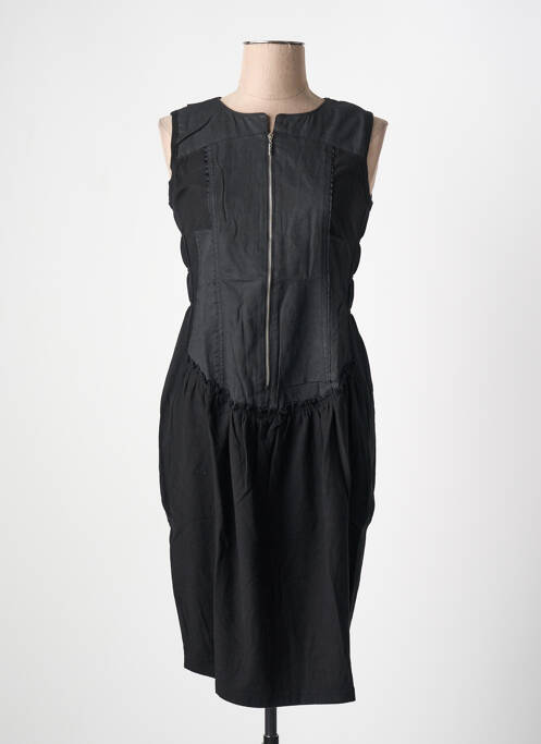 Robe mi-longue sans manche sans manche noir ARELINE femme
