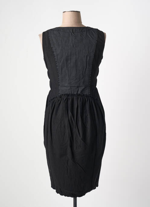 Robe mi-longue sans manche sans manche noir ARELINE femme