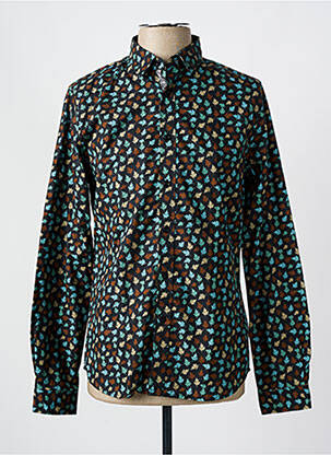 Chemise manches longues imprimé fantaisie noir LE TEMPS DES CERISES homme