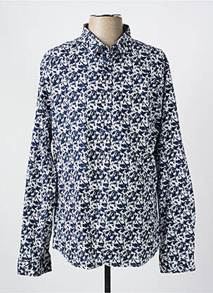 Chemise manches longues imprimé fantaisie bleu LE TEMPS DES CERISES homme