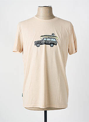 T-shirt coupe droite manches courtes beige RAGWEAR homme