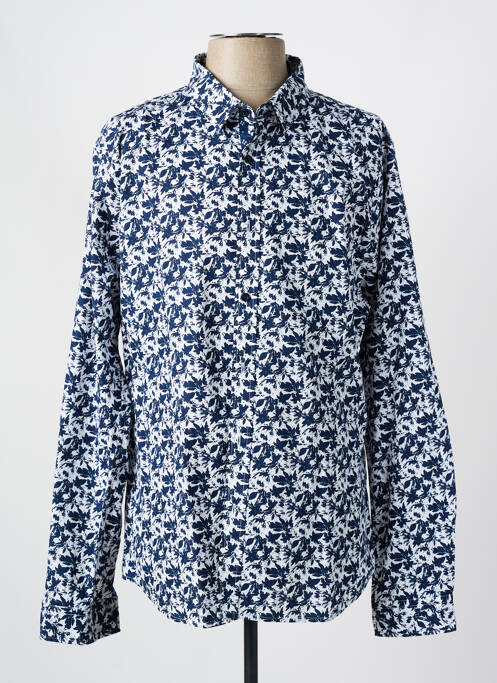 Chemise manches longues imprimé fantaisie bleu LE TEMPS DES CERISES homme