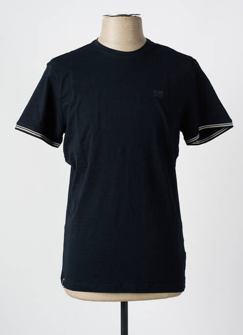 T-shirt coupe cintrée manches courtes bleu SUN VALLEY homme