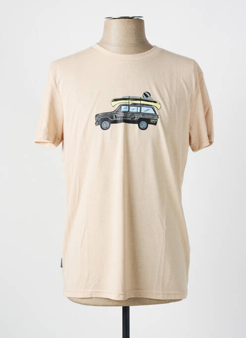 T-shirt coupe droite manches courtes beige RAGWEAR homme