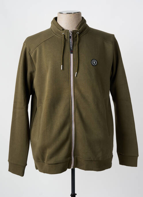 Veste casual finition intérieure doublée vert LE TEMPS DES CERISES homme