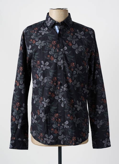 Chemise manches longues noir LE TEMPS DES CERISES pour homme