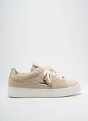Baskets tissage satiné talon de 4 à 6cm beige VANESSA WU femme