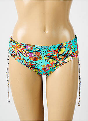 Bas de maillot de bain tissage satiné culotte bleu SUN PLAYA femme