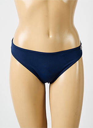 Bas de maillot de bain effet matière satinée culotte bleu SUN PLAYA femme