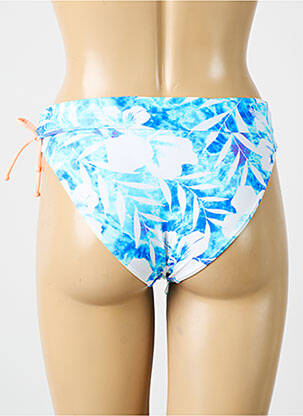 Bas de maillot de bain imprimé fleurs culotte bleu O'SALEE femme
