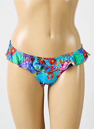 Bas de maillot de bain imprimé fleurs culotte bleu PHAX femme