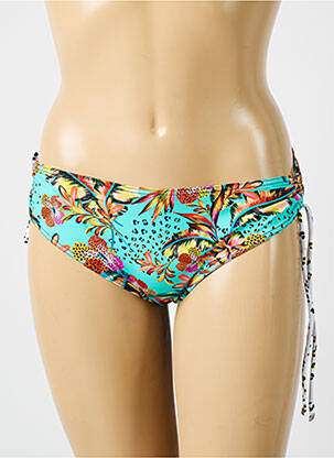 Bas de maillot de bain tissage satiné culotte bleu SUN PLAYA femme