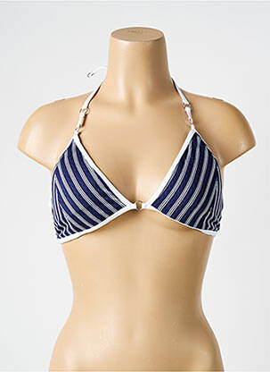 Haut de maillot de bain stretch haut soutien-gorge avec mousse de rembourrage amovible bleu SUN PLAYA femme