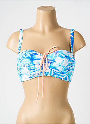 Haut de maillot de bain stretch haut bandeau bleu O'SALEE femme