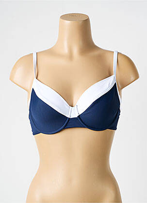 Haut de maillot de bain stretch haut soutien-gorge emboitant bleu SUN PLAYA femme