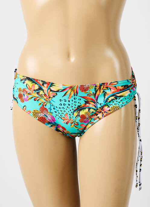 Bas de maillot de bain tissage satiné culotte bleu SUN PLAYA femme