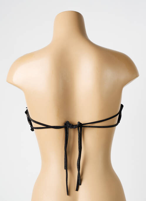 Haut de maillot de bain fermeture liens à nouer haut bandeau noir SUN PLAYA femme