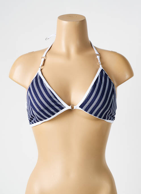 Haut de maillot de bain stretch haut soutien-gorge avec mousse de rembourrage amovible bleu SUN PLAYA femme