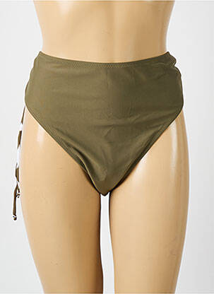 Bas de maillot de bain tissage satiné culotte vert DEIDAD femme