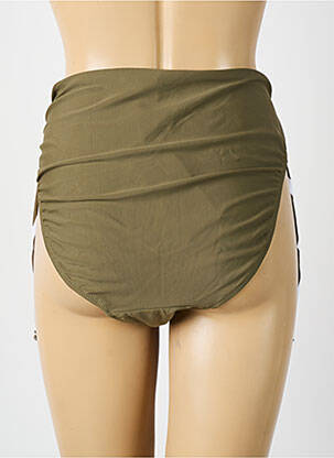Bas de maillot de bain tissage satiné culotte vert DEIDAD femme