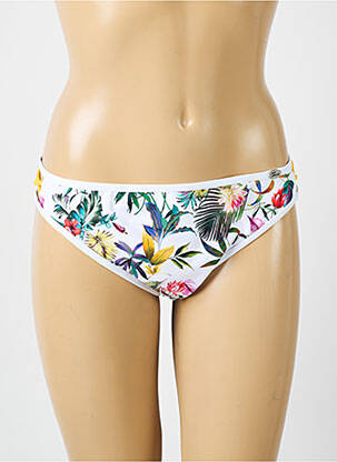 Bas de maillot de bain tissage satiné culotte blanc SUN PLAYA femme