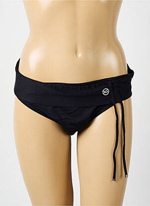 Bas de maillot de bain tissage satiné culotte noir SUN PLAYA femme