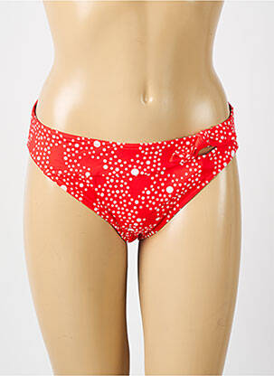 Bas de maillot de bain tissage satiné culotte rouge HUIT femme
